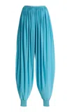 Ashlyn Grayson Pleated Gathered Pants In Blue
