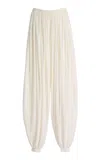 Ashlyn Grayson Pleated Gathered Pants In White