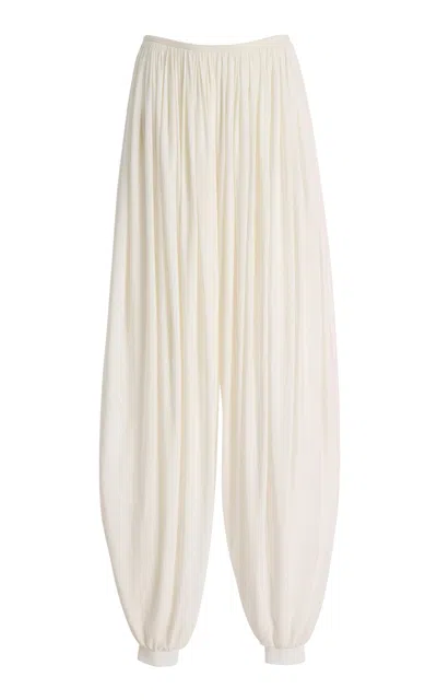 Ashlyn Grayson Pleated Gathered Pants In White