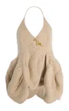 Ashlyn Iggy Puzzle Cashmere Top In Nude