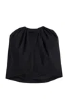 Ashlyn Juju Cotton Jacquard Cape In Black