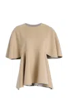 Ashlyn Kian Cashmere Cape Top In Nude