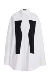 Ashlyn Kiso Cotton Jacquard Oversized Shirt In Multi
