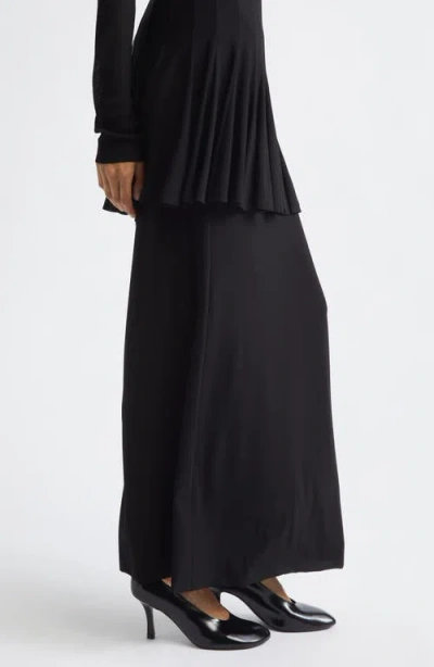 Ashlyn Klein Layered Maxi Skirt In Black