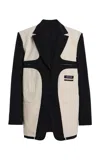 Ashlyn Kumi Cotton-wool Jacket In Black