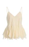 Ashlyn Leona Frilled Peplum Cami In White