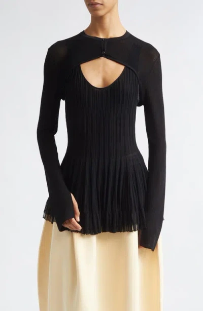 Ashlyn Liliana Micro Shrug In Black