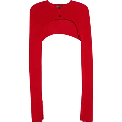 Ashlyn Liliana Micro Shrug In Red