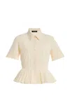 Ashlyn Lulu Cotton Half Sleeve Shirt In Neutral