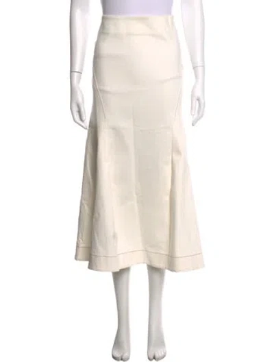 Pre-owned Ashlyn Midi Length Skirt In Neutrals