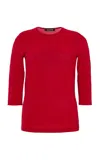 Ashlyn Onna Half Sleeve Top In Red