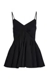 Ashlyn Remi Wool Peplum Blouse In Black