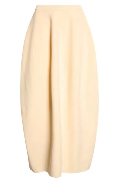 Ashlyn Suzu Compact-knit Maxi Skirt In Yellow
