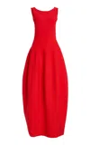 Ashlyn Tama Cape Maxi Dress In Red