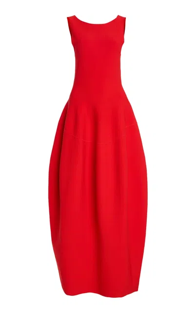 Ashlyn Tama Cape Maxi Dress In Red