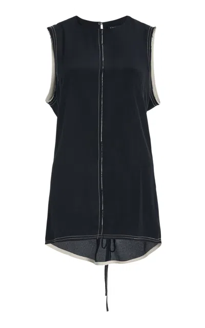 Ashlyn Tie-back Knit Top In Black