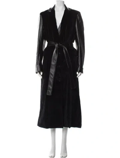 Pre-owned Ashlyn Trench Coat In Black