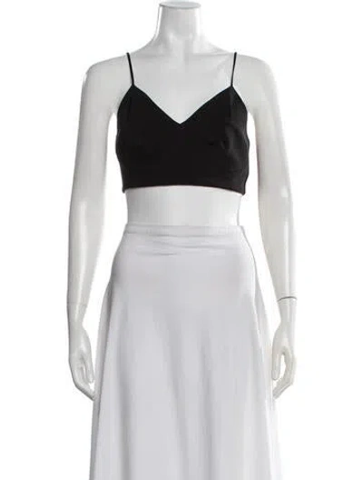 Pre-owned Ashlyn V-neck Sleeveless Crop Top W/ Tags In White