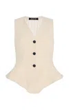 Ashlyn William Cotton Vest In Ivory