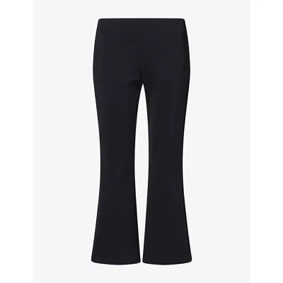 Ashlyn Womens Cody Kick Flare Stretch-jersey Trousers Black