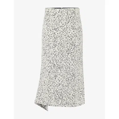 Ashlyn Womens Shida Bouclé Midi Skirt White