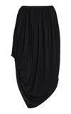 Ashlyn Yuni Gathered Midi Skirt In Black