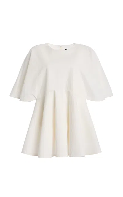 Ashlyn Zephy Cotton-blend Cape Blouse In White