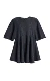 Ashlyn Zephy Linen-blend Blouse In Blue