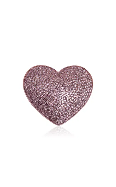 Ashna Mehta 18k Rose Gold Pink Diamonds Heart Customized Bag Bijoux