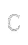 Ashna Mehta 18k White Gold  Alphabets 'a To Z' Bag Bijoux With Natural Diamonds