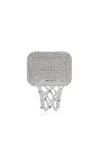 Ashna Mehta 18k White Gold Basketball Customized Bag Bijoux