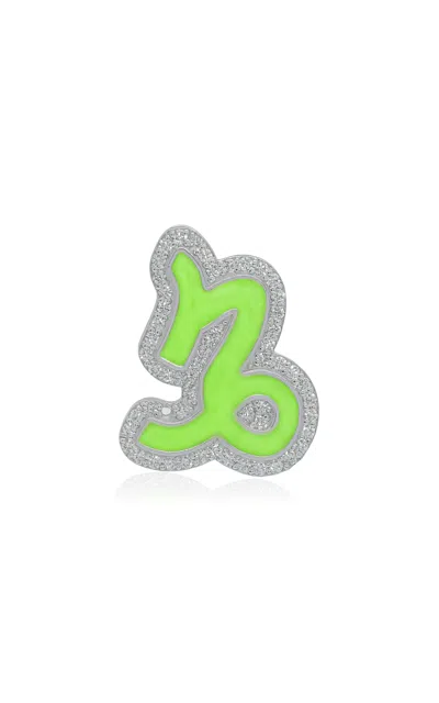 Ashna Mehta 18k White Gold Capricorn Customized Bag Bijoux