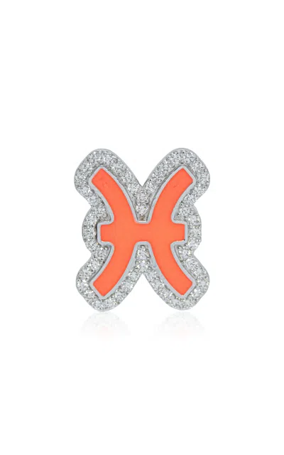 Ashna Mehta 18k White Gold Pisces Customized Bag Bijoux