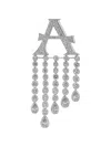 Ashna Mehta Diamond Waterfall Initial Bag Charm In Silver