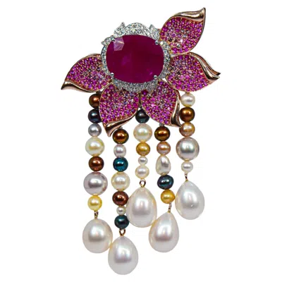 Pre-owned Ashna Mehta Flower Customized Bag Bijoux In Multi