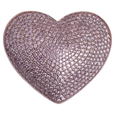 Pre-owned Ashna Mehta Pink Diamond Heart Customized Bag Bijoux