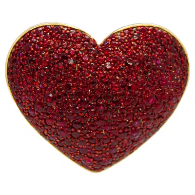 Pre-owned Ashna Mehta Ruby Heart Customized Bag Bijoux In Multi