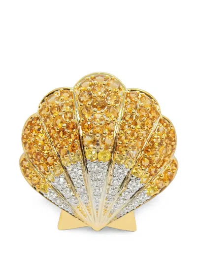 Ashna Mehta Seashell Bag Charm In Gold