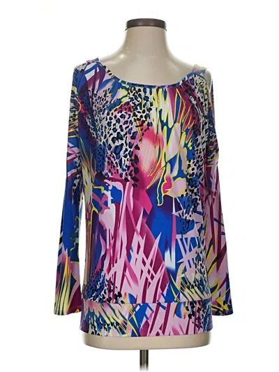 Pre-owned Ashro Long Sleeve Blouse In Blue