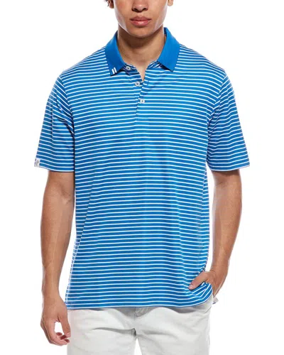 Ashworth 2bar Stripe Polo Shirt In Blue