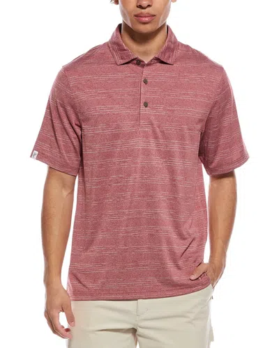Ashworth Broken Space Dye Polo Shirt In Burgundy