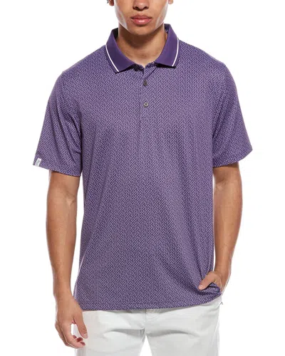 Ashworth Dual Floral Polo Shirt In Purple