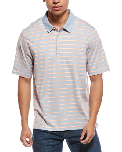 Ashworth Framed Stripe Polo Shirt In Multi