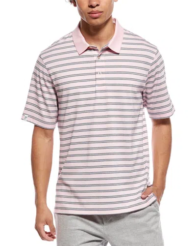 Ashworth Framed Stripe Polo Shirt In Multi