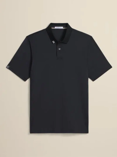 Ashworth Golf 2bar Solid Polo In Black
