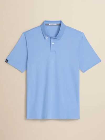 Ashworth Golf 2bar Solid Polo In Blue
