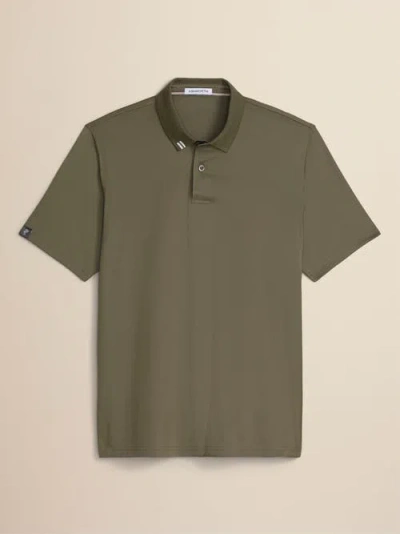 Ashworth Golf 2bar Solid Polo In Brown