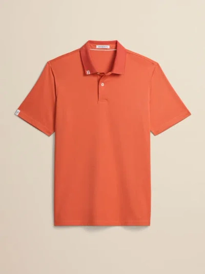 Ashworth Golf 2bar Solid Polo In Orange