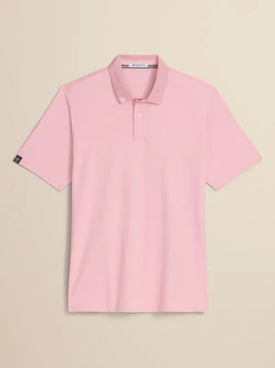 Ashworth Golf 2bar Solid Polo In Pink