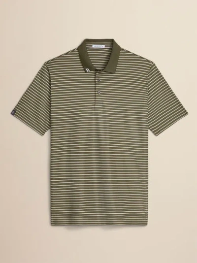 Ashworth Golf 2bar Stripe Polo In Brown
